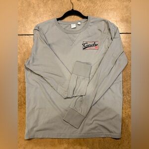 Cinch Womens's Light Gray Long Sleeve Tee